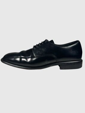 Via Spiga Silvio-A Black Leather Square Toe Dress Shoes 8.5M